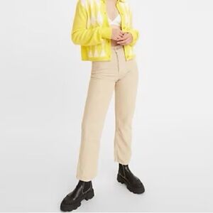NWT Levi’s Ribcage Straight Ankle Corduroy Pants Size 29 x 27 Women